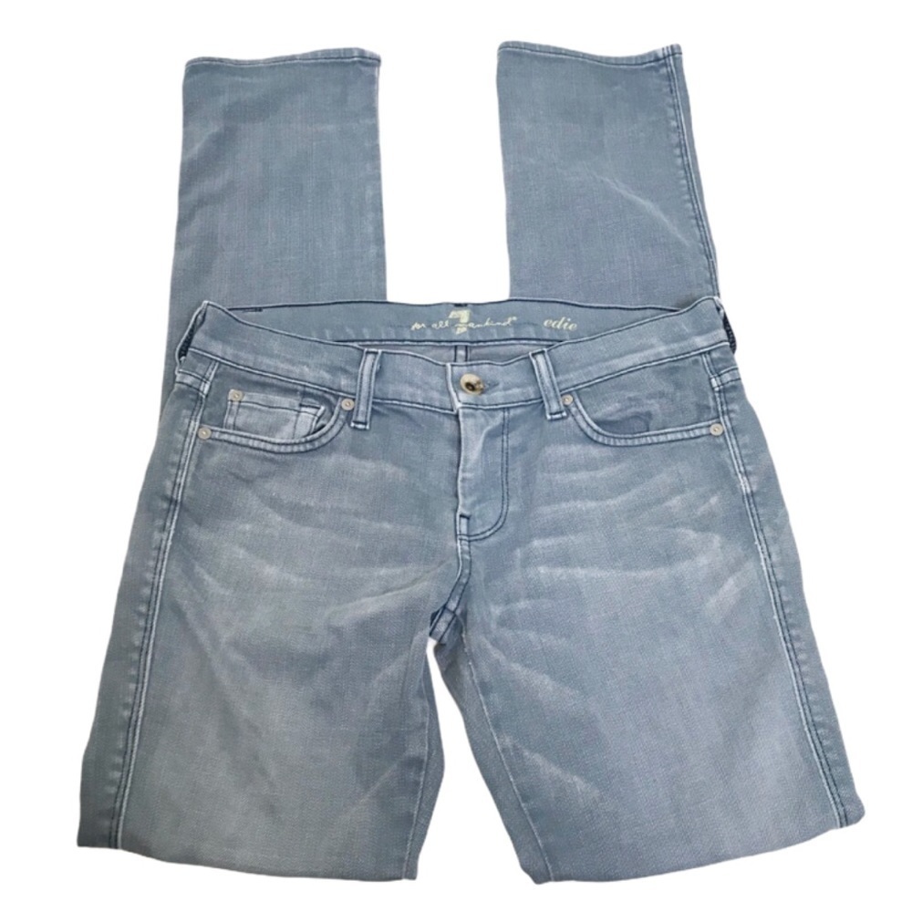 7FAM Edie light wash jeans sz 28